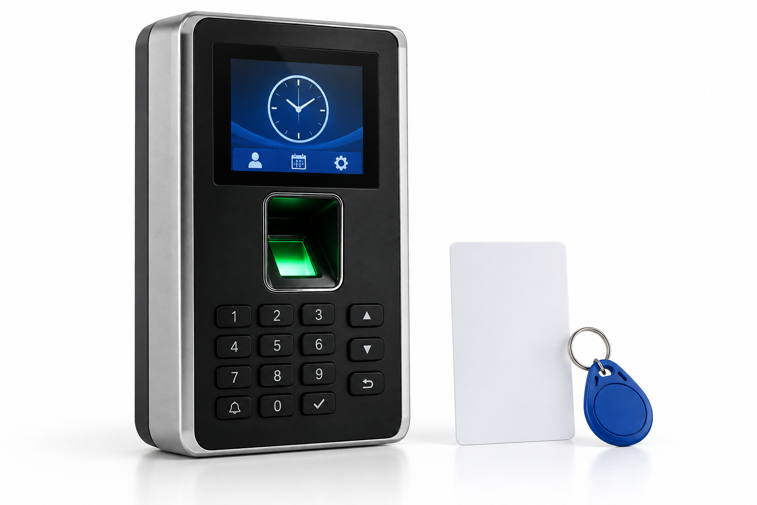 Parmak izi, RFID kart ve şifre destekli personel takip terminali